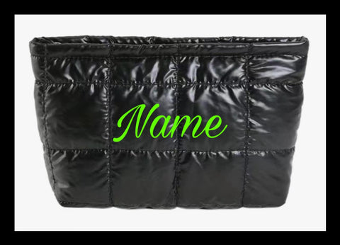 OCPT BLACK PUFFER CUSTOM COSMETIC BAG