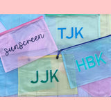 CUSTOM WATERPROOF TRAVEL ZIPPER POUCH MULTIPLE COLORS