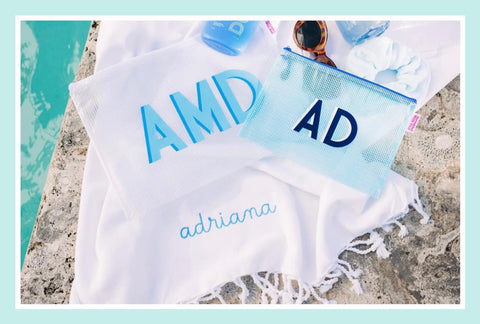 CUSTOM WATERPROOF TRAVEL ZIPPER POUCH MULTIPLE COLORS