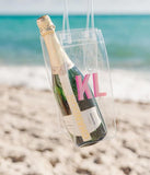 THE CUSTOM ICE/WINE CLEAR COOLER BAG BEACH, POOL OR LAKE