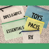 CUSTOM WATERPROOF TRAVEL ZIPPER POUCH MULTIPLE COLORS