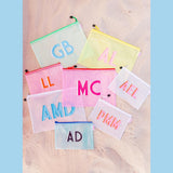 CUSTOM WATERPROOF TRAVEL ZIPPER POUCH MULTIPLE COLORS