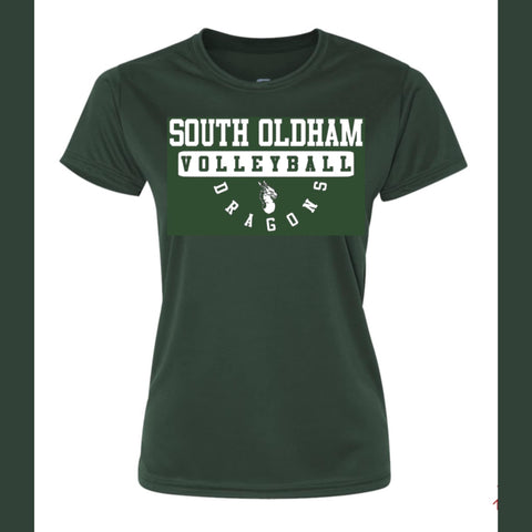 A MANDATORY VOLLEYBALL PRACTICE DRI FIT TEE FOREST GREEN