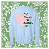 SOUTH VOLLEYBALL CREWNECK WHITE OR LIGHT BLUE