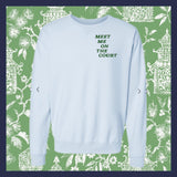SOUTH VOLLEYBALL CREWNECK WHITE OR LIGHT BLUE