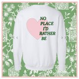 SOUTH VOLLEYBALL CREWNECK WHITE OR LIGHT BLUE