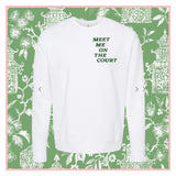 SOUTH VOLLEYBALL CREWNECK WHITE OR LIGHT BLUE