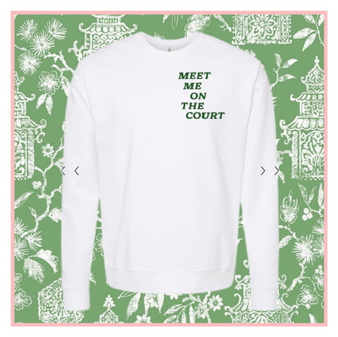 SOUTH VOLLEYBALL CREWNECK WHITE OR LIGHT BLUE