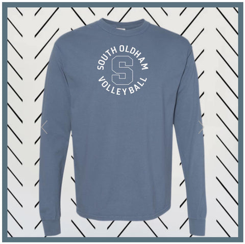 VOLLEYBALL SOUTH L/S TEE BLUE JEAN