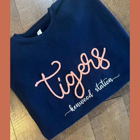 KENWOOD CHENILLE CREWNECK NAVY ADULT & YOUTH