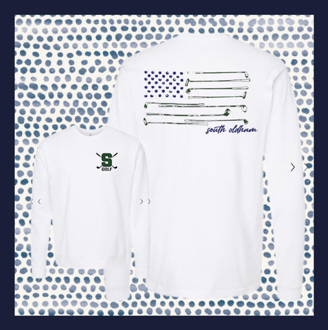 SOUTH GOLF L/S TEE WHITE