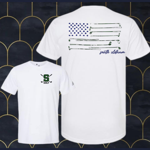 SOUTH GOLF S/S TEES WHITE, BLUE JEAN OR SPRUCE GREEN