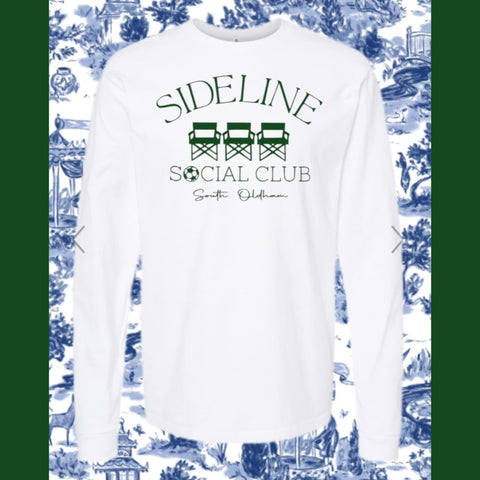 SOCCER  SOUTH SIDELINE SOCIAL CLUB L/S WHITE TEE