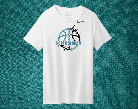 BASKETBALL YOUTH DRI FIT TEE WHITE