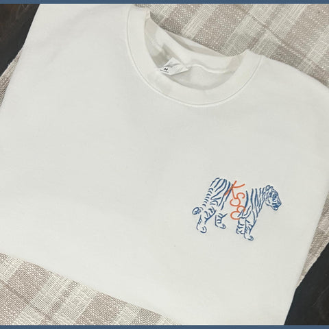 KENWOOD CREWNECK WITH TIGER/KSE WHITE