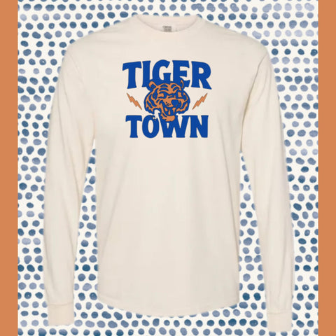 KENWOOD CUSTOM L/S " VINTAGE TIGER TOWN" IVORY TEE