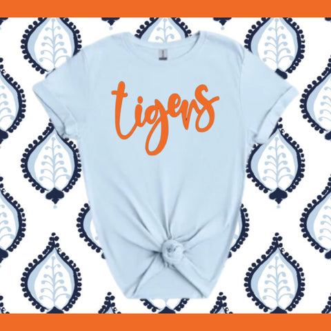 KENWOOD LIGHT BLUE S/S TEE WITH PUFFY VINYL YOUTH & ADULT