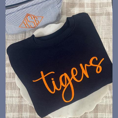 KENWOOD 3D ORANGE EMBROIDERY CREWNECK NAVY YOUTH & ADULT
