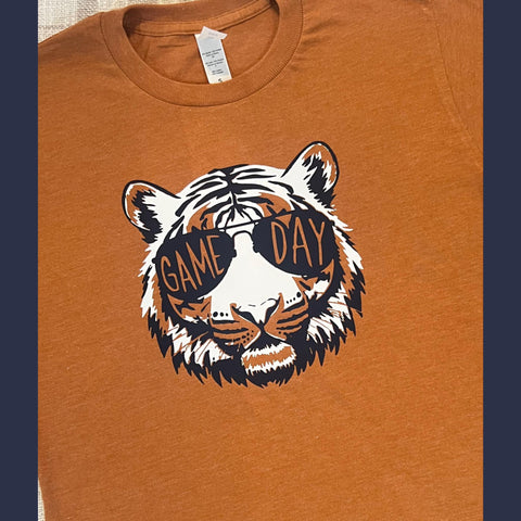 KENWOOD CUSTOM TIGER S/S TEE YOUTH & ADULT HEATHER RUST