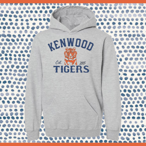 KENWOOD GREY RETRO HOODIE YOUTH & ADULT