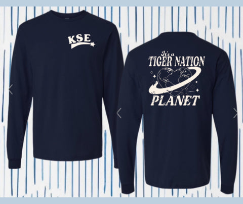 KENWOOD L/S PLANET TEE NAVY YOUTH & ADULT