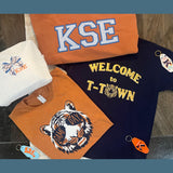 KENWOOD CUSTOM TIGER S/S TEE YOUTH & ADULT HEATHER RUST