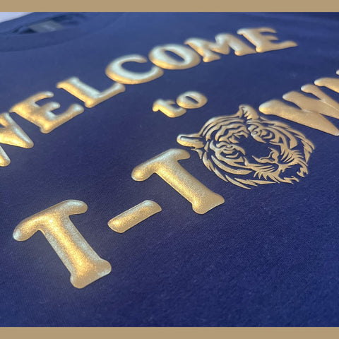 KENWOOD GOLD PUFF WELCOME TO T-TOWN TEE S/S NAVY