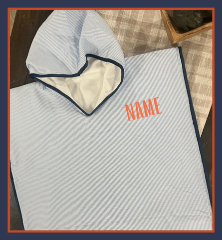 KENWOOD CUSTOM HOODED SEER SUCKER BEACH TOWEL 1 LEFT!