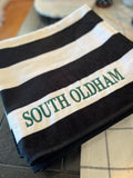 CUSTOM STRIPED TOWEL RED, BLUE, NAVY & GREEN