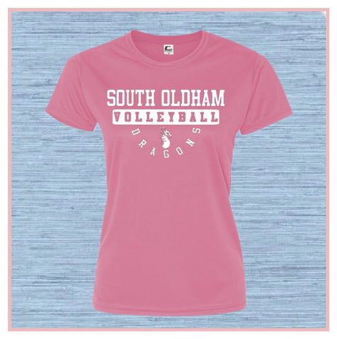 A MANDATORY VOLLEYBALL PRACTICE DRI FIT TEE PINK