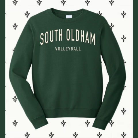 SOUTH VOLLEYBALL FOREST GREEN CREWNECK