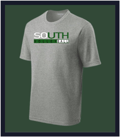 SOUTH VOLLEYBALL DRI FIT S/S TEE HEATHER GREY