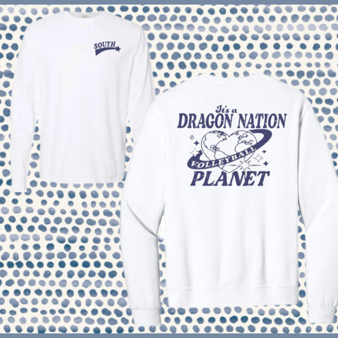 SOUTH VOLLEYBALL CREWNECK WHITE