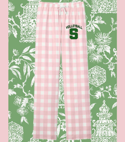 SOUTH VOLLEYBALL PJ PANTS PINK BUFFALO CHECK