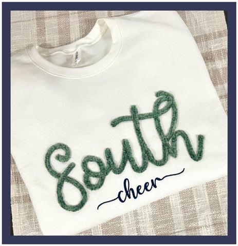 DANCE SOUTH CHENILLE CREWNECK WHITE
