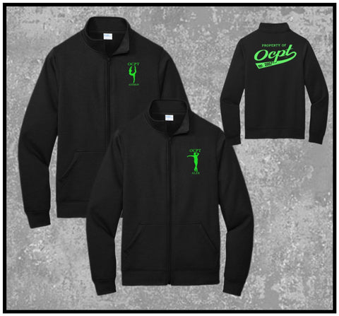 OCPT BLACK FULL ZIP JACKET BOY OR GIRL ADULT SIZES ONLY