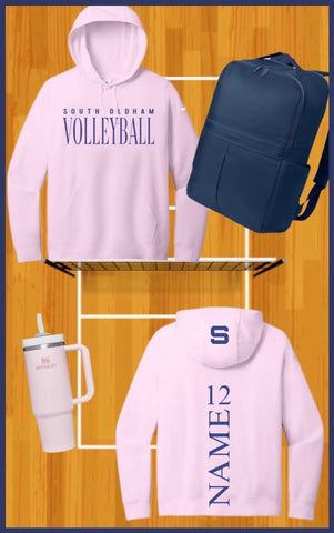 SOUTH VOLLEYBALL PINK HOODIE