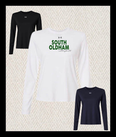 SOUTH VOLLEYBALL DRI FIT L/S TEE NAVY, BLACK & WHITE