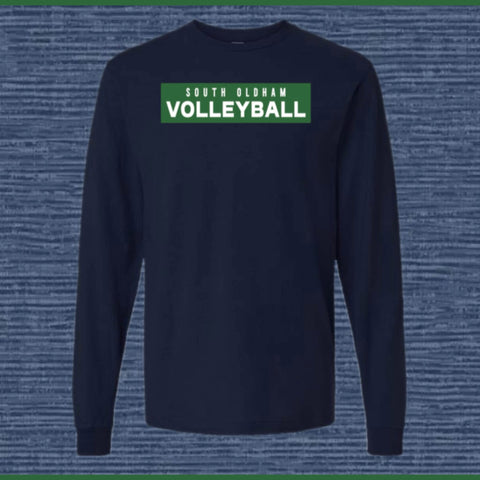 SOUTH VOLLEYBALL L/S NAVY TEE