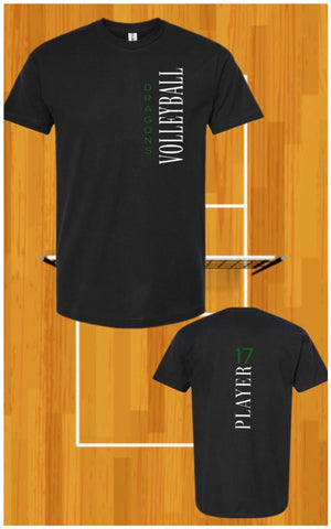 SOUTH VOLLEYBALL BLACK S/S TEE