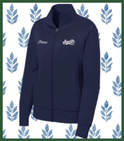 DANCE SOUTH  FULL ZIP JACKET NAVY