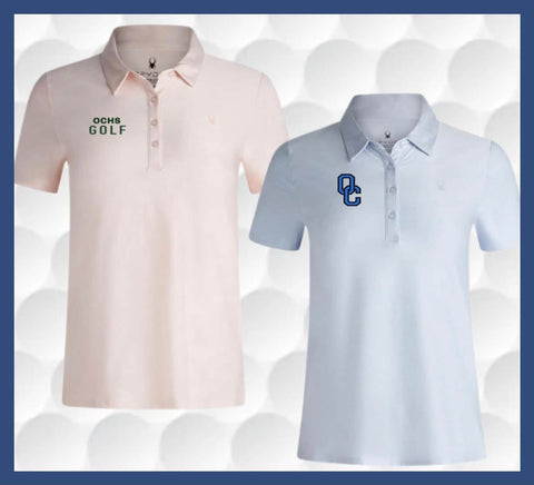 OC GOLF LADIES POLO PINK & LIGHT BLUE
