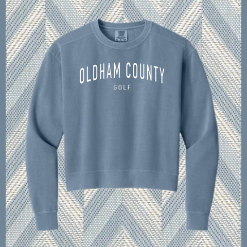 OC GOLF MID CROP CREWNECK BLUE