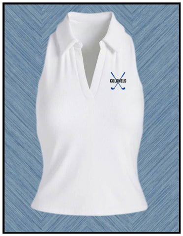 OC GOLF POLO SLEEVELESS WHITE