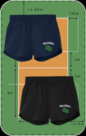 SOUTH VOLLEYBALL BLACK & NAVY SHORTS