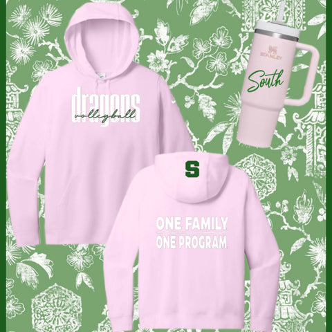 SOUTH VOLLEYBALL HOODIE PINK