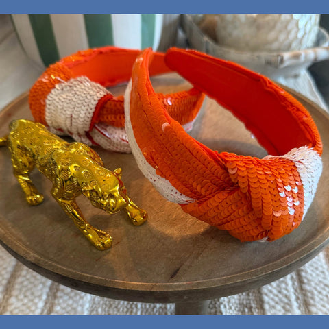 KENWOOD HEADBAND ORANGE & WHITE 2 LEFT!